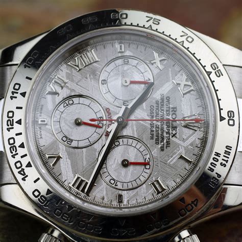 rolex datona white face|Rolex daytona white gold meteorite.